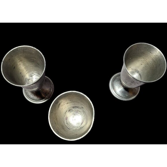 Vintage Revere Pewter Mini Goblet Set (3) - Picture 2 of 12